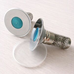 Set of 2 - Soriva Pop Up Drain Filters (All silver, blue is a protective film)